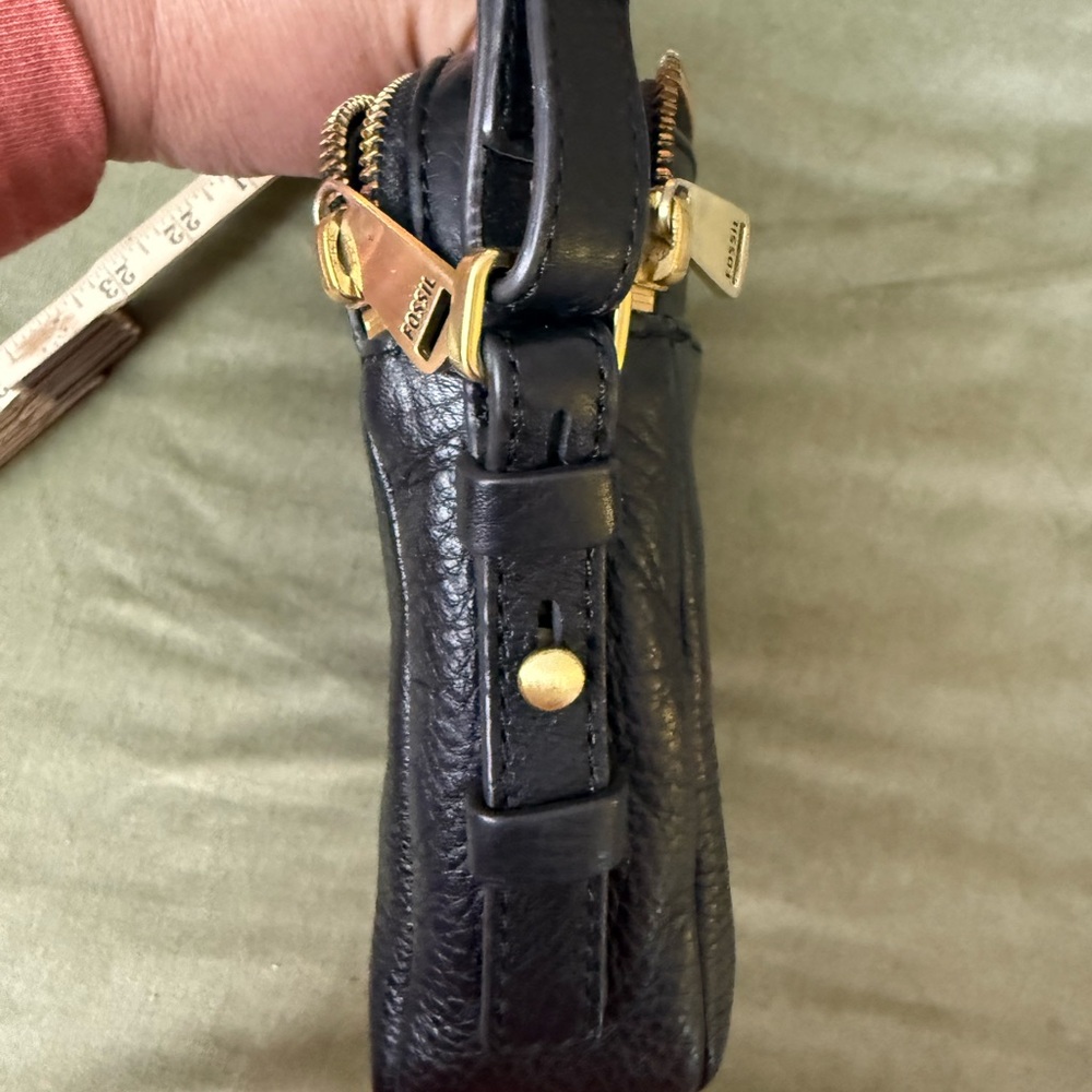 Fossil piper Toaster Leather Crossbody Bag built in card holder with key fob OSP - Picture 14 of 15
